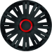 SET CAPACE ROTI 13` NEGRE CU INEL ROSU ACTIVE