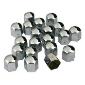 Set 20 capacele pentru prezoane LAMPA Chrome Nut LAM02239, cromate, 19 mm