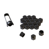 Set 20 capace pentru prezoane MEGA DRIVE 45252, diametru 17 mm, negru, cu cleste pentru montaj